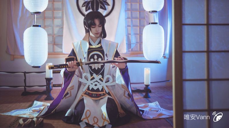 高质量帅气阴阳师coser!——唯安vann作品"鬼切童子"