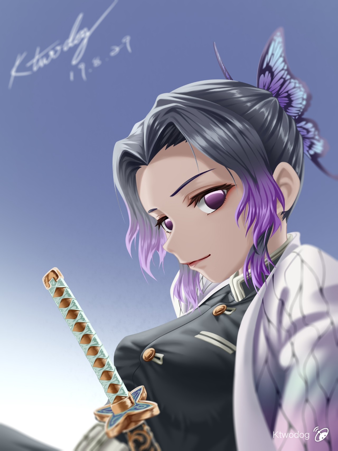 绘画 鬼灭之刃 虫柱 蝴蝶忍 同人 71
