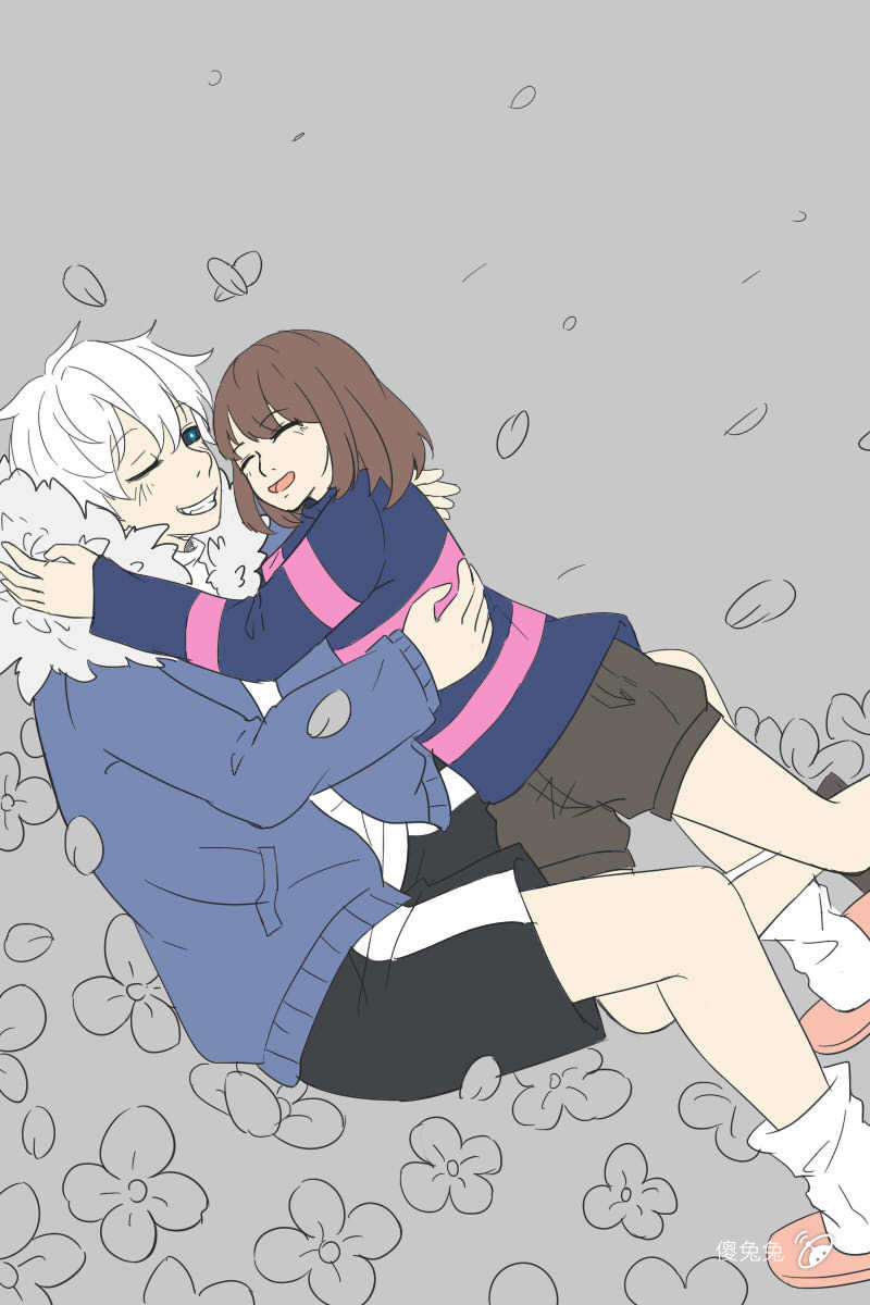 【传说之下/sans和frisk】拟人向,抱抱