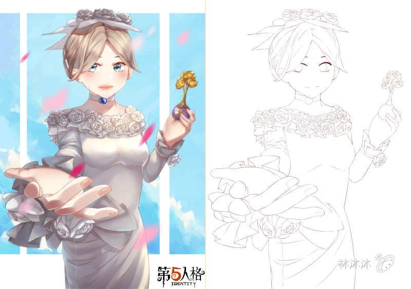 【第五人格/红夫人】最近独爱红夫人,所以就画了她很多张同人图!