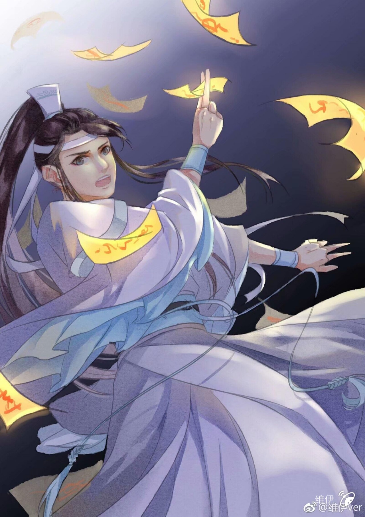 绘画 魔道祖师 同人图 蓝思追 古风 186