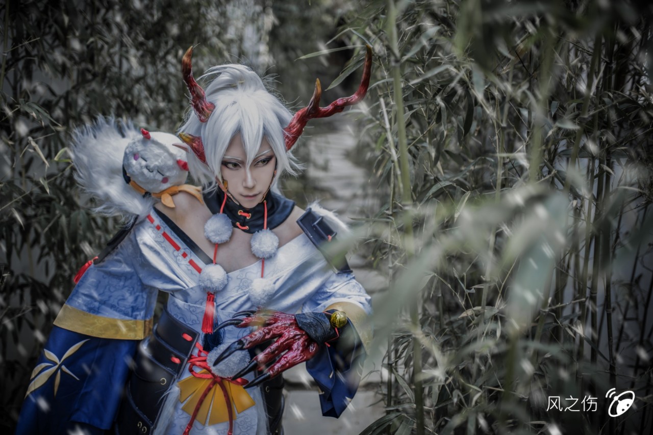 【cos正片】阴阳师茨木童子青竹白雪