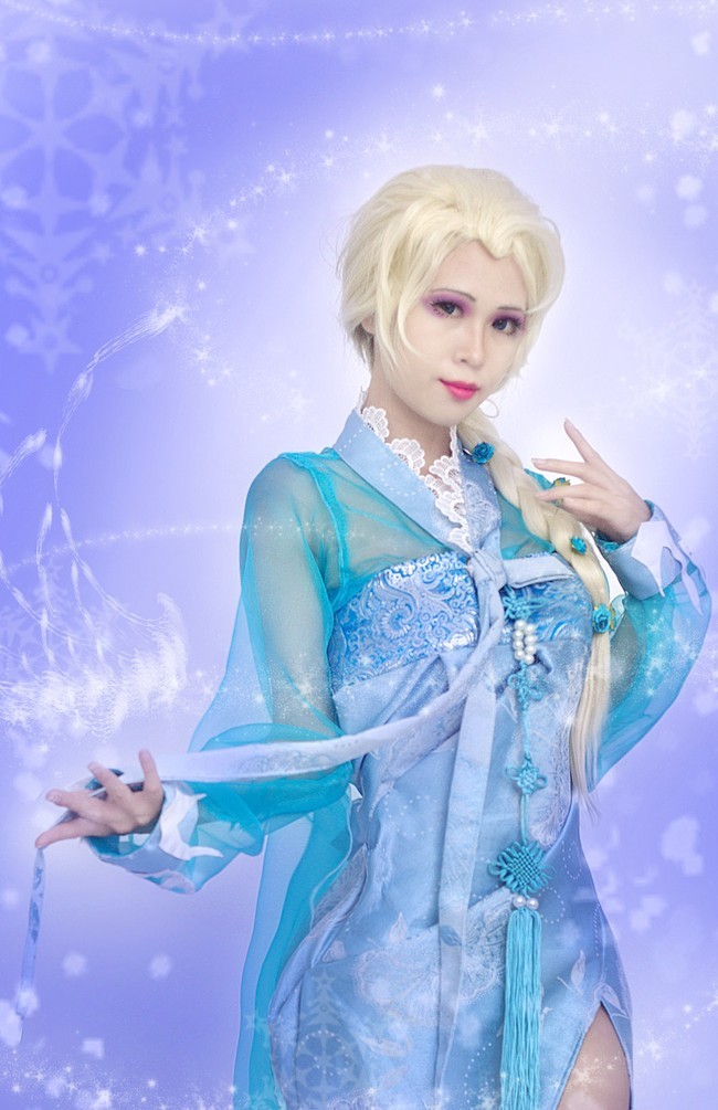 冰雪奇缘 cos 艾莎