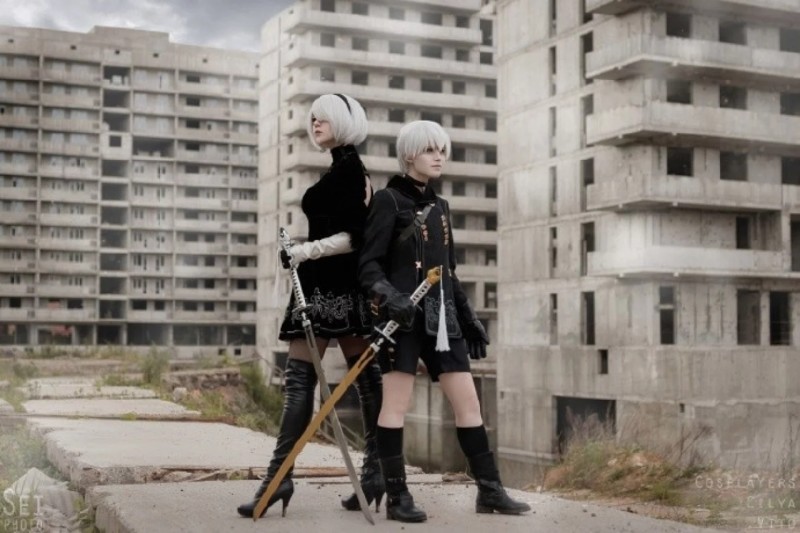 cos《尼尔》2b和9s 超美腻的小姐姐