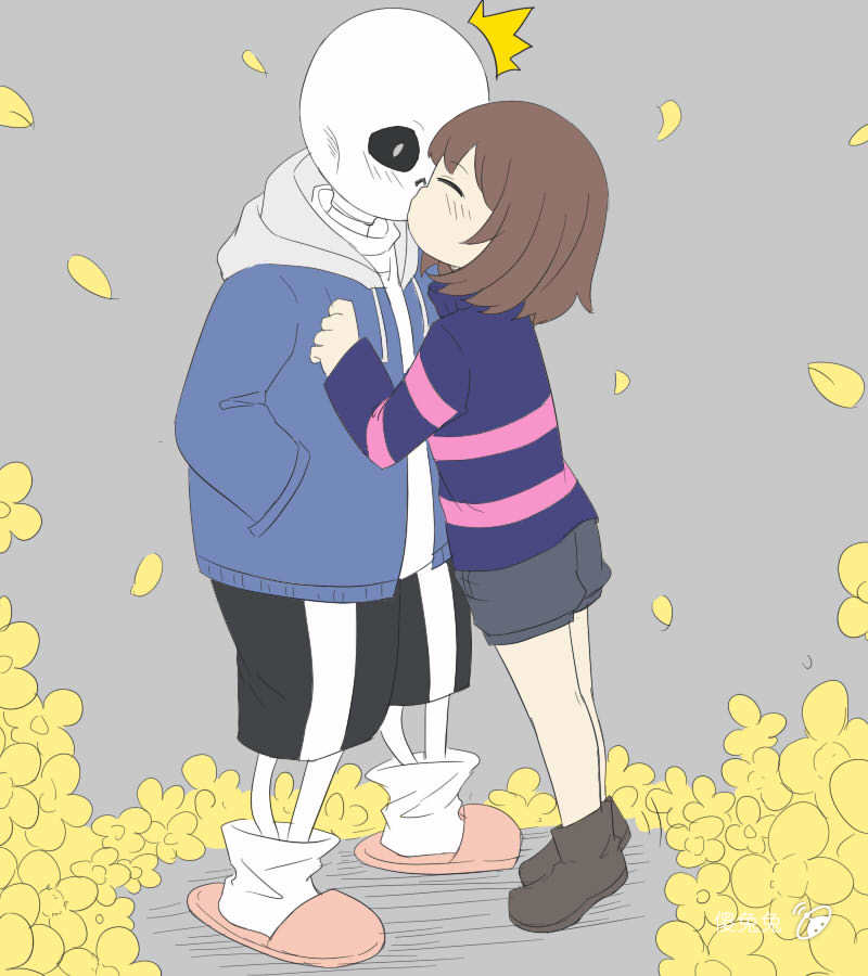 【传说之下/sans×frisk】太喜欢这对了