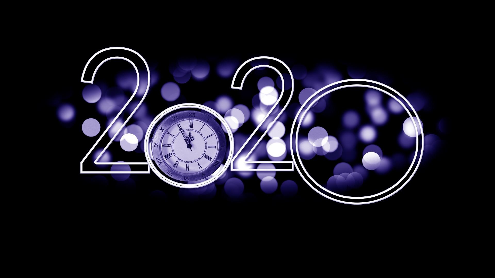 2020新年艺术字体高清桌面壁纸