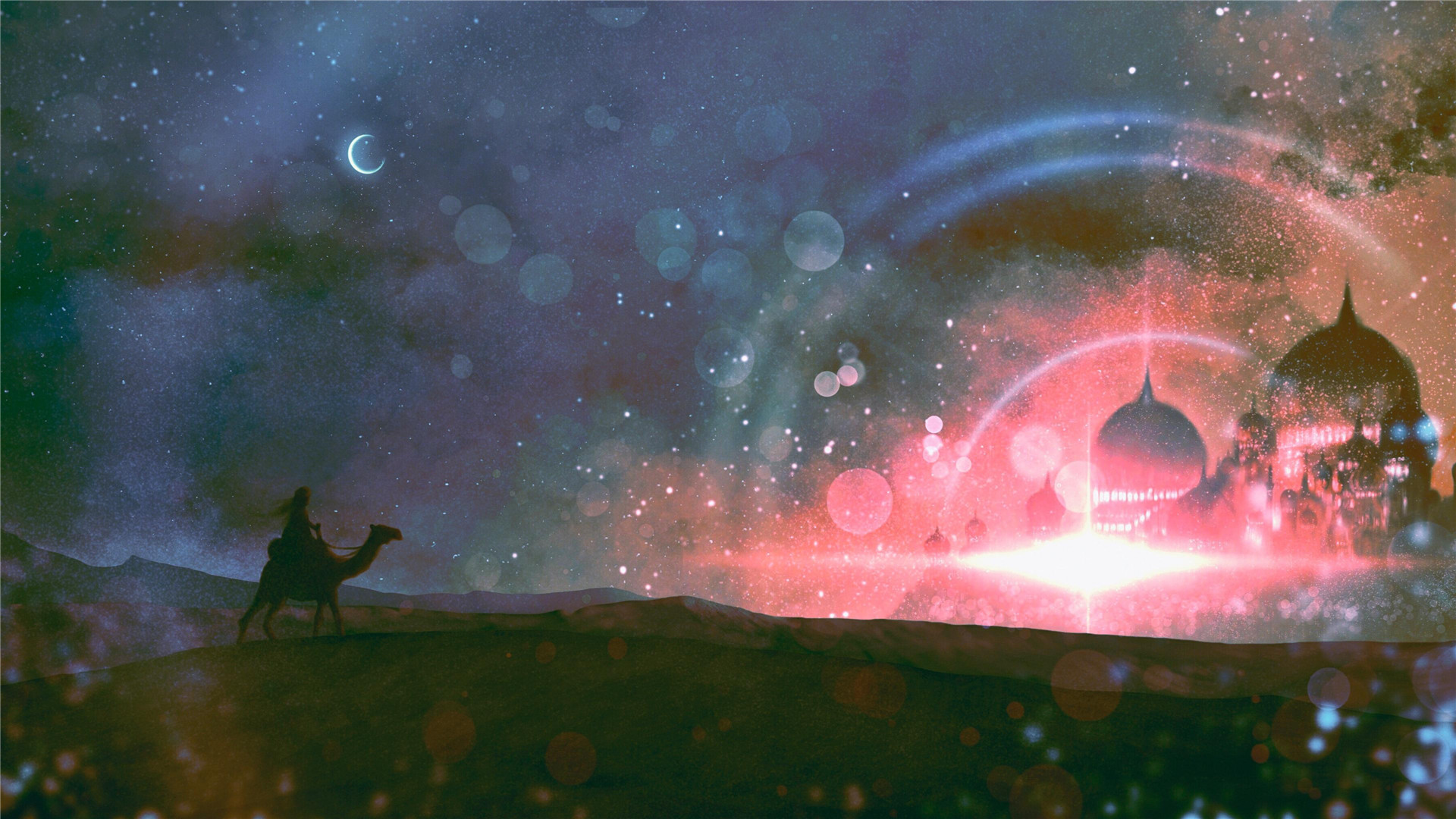 日系治愈系梦幻插画高清桌面壁纸