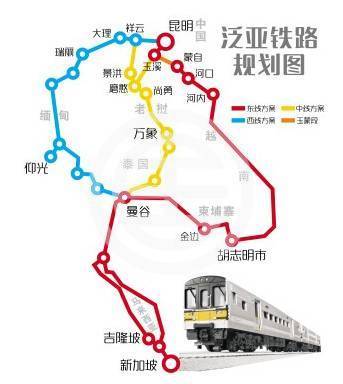 泛亚铁路规划图