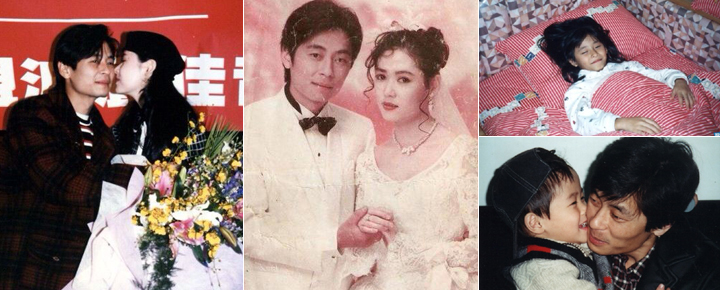 右上图/王杰女儿——与第一任妻子所生;右下图/王杰与儿子——与