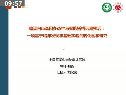 糖蛋白Ia基因多态性与冠脉搭桥术远期预后：一项基于临床发现和基础实验的转化医学研究