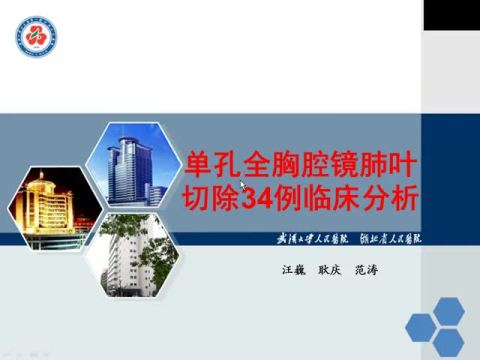 单孔全胸腔镜肺叶切除34例临床分析