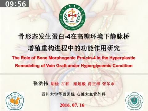 骨形态发生蛋白-4在高糖环境下静脉桥增殖重构进程中的功能作用研究