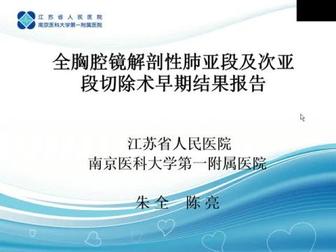 全胸腔镜解剖性肺亚段及次亚段切除术的早期结果报告