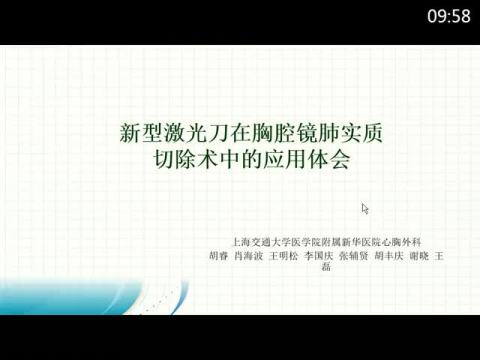 Nd：YAG120 -1318型激光刀在胸腔镜下肺实质切除术中的初步应用体会