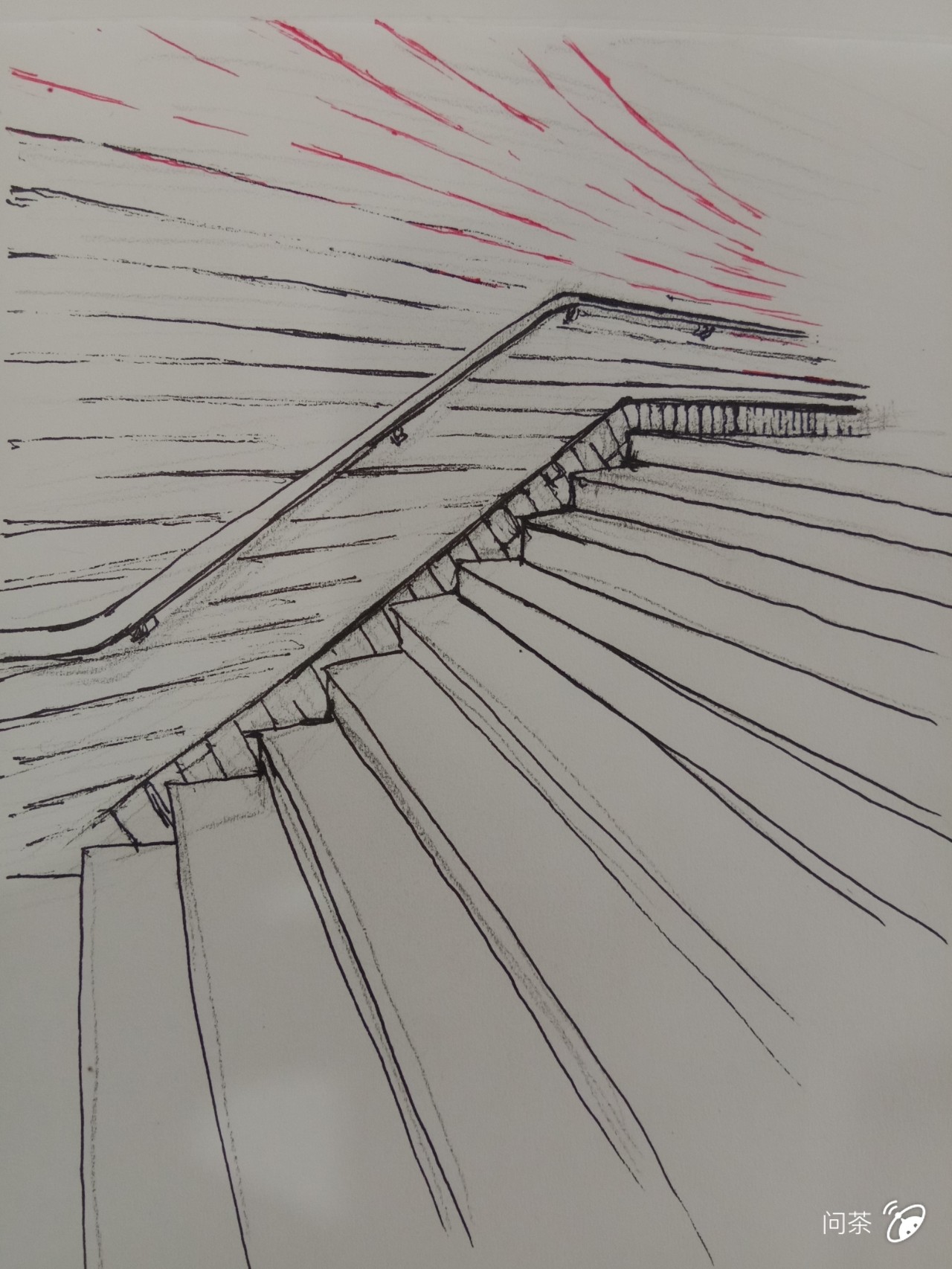 平行透视楼梯画法图片