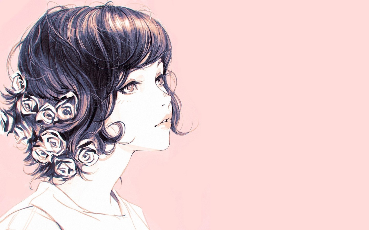 个性短发卡通女生壁纸