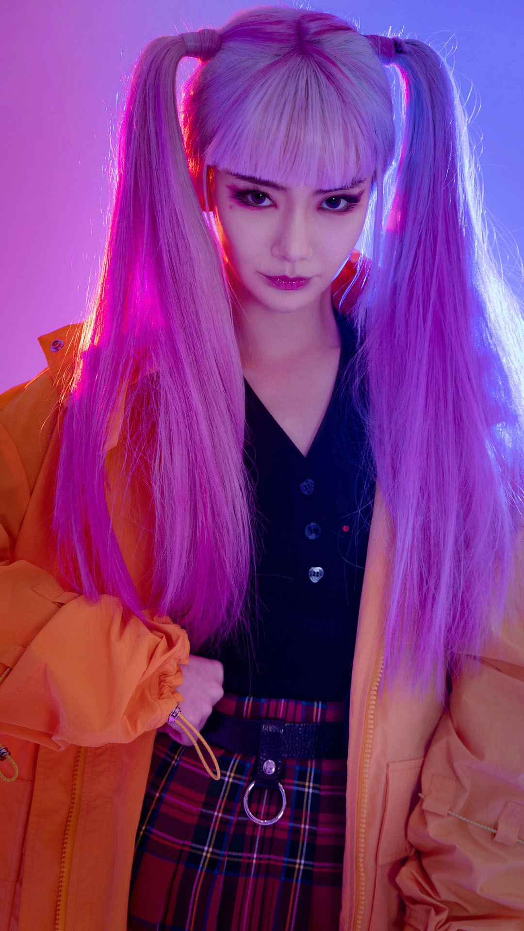 戚薇粉色双马尾cos高清手机壁纸 - powered by discuz!