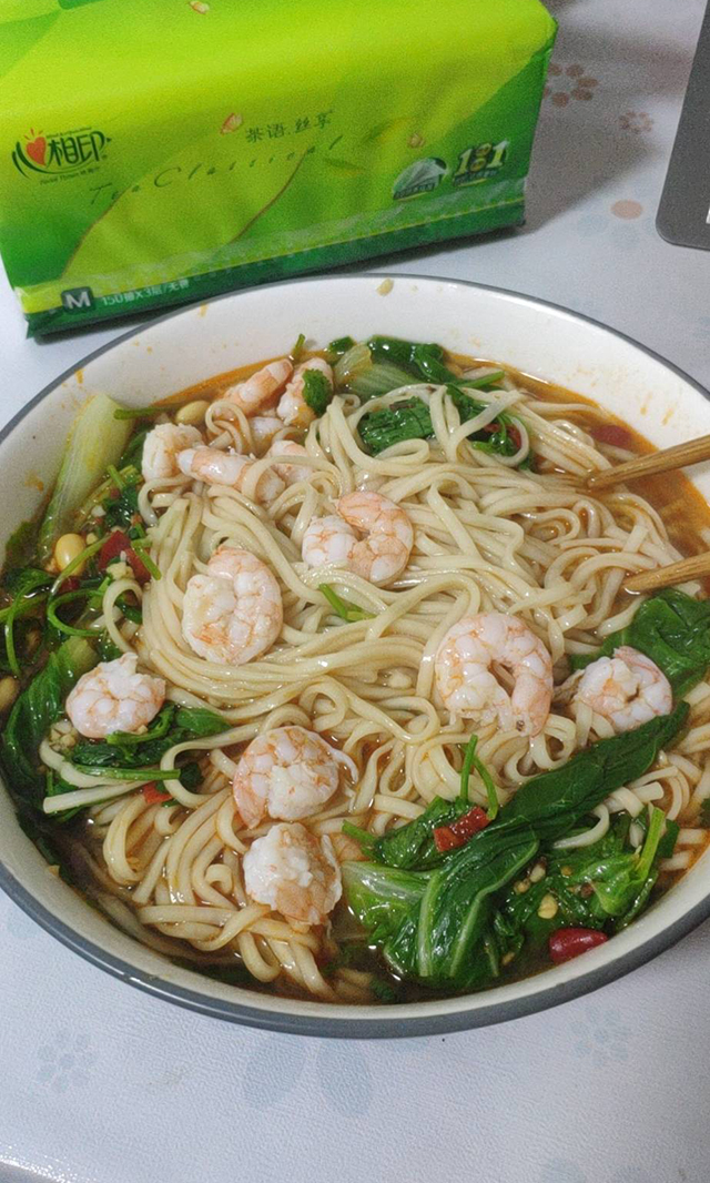 【随拍】虾仁面