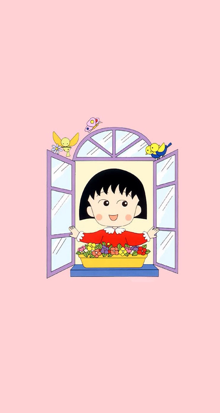 樱桃小丸子可爱卡通人物高清手机壁纸