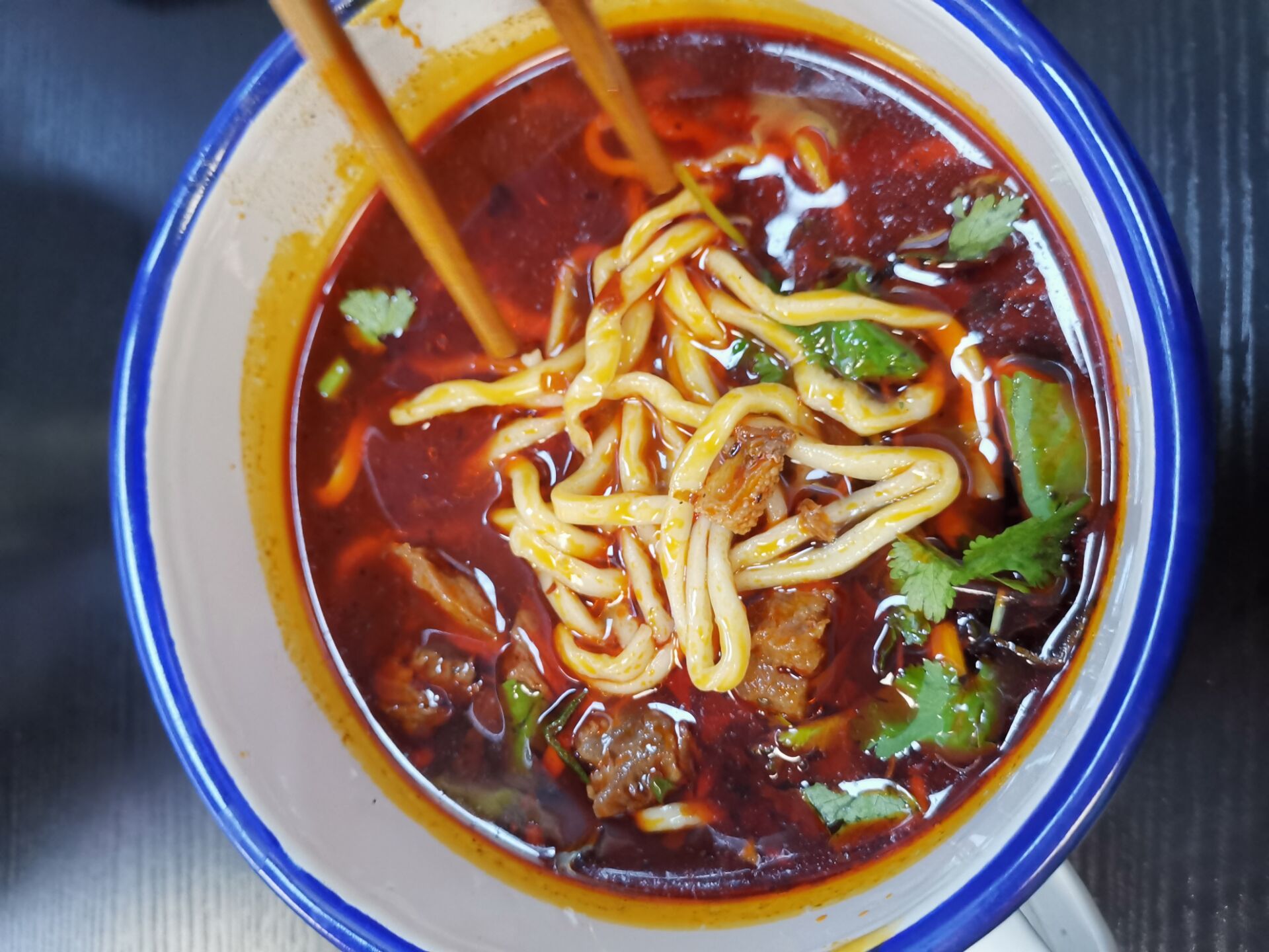 随拍牛肉捞卤面