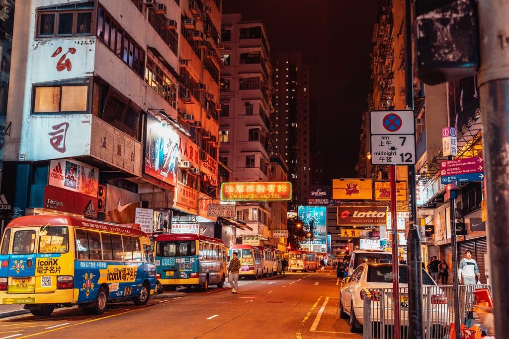 香港夜景街市图片
