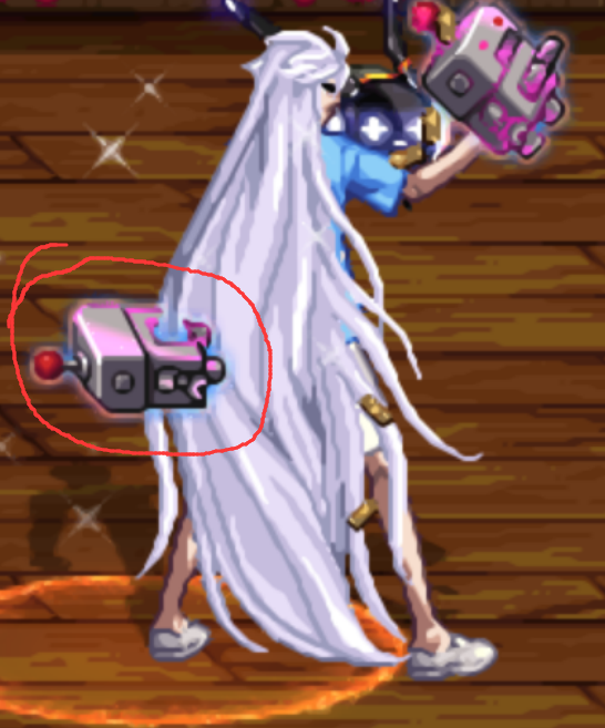 武器从头发中穿模示例_游戏制作人专用**