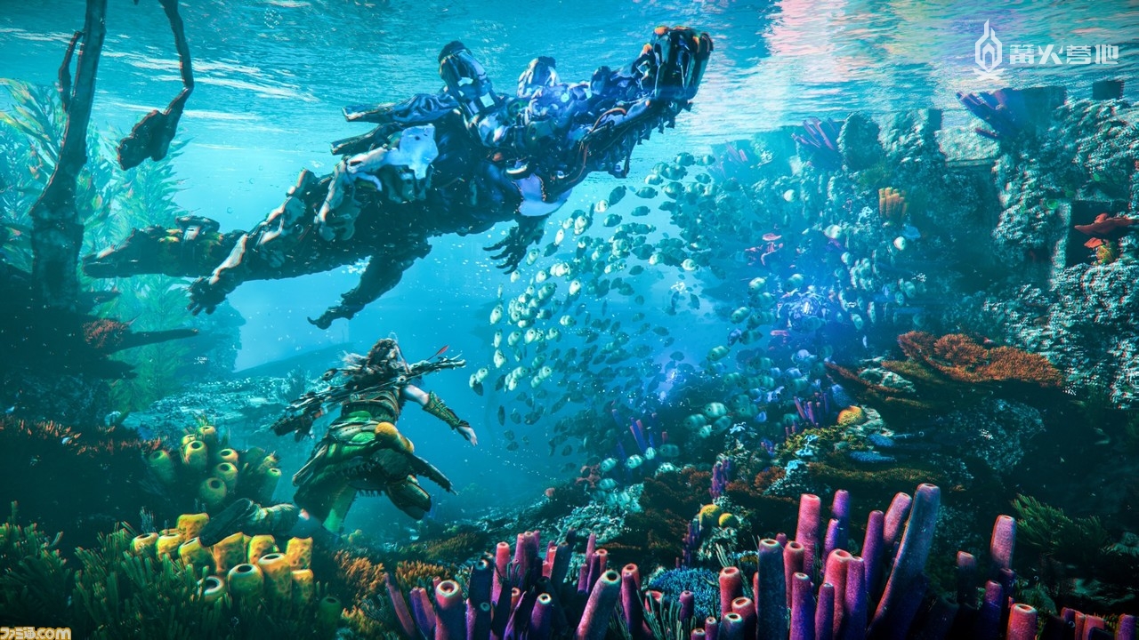 水下场景惊艳且迷人。随着冒险的进行，玩家将可以在潜水面罩的帮助下自由探索水下场景而无需换气