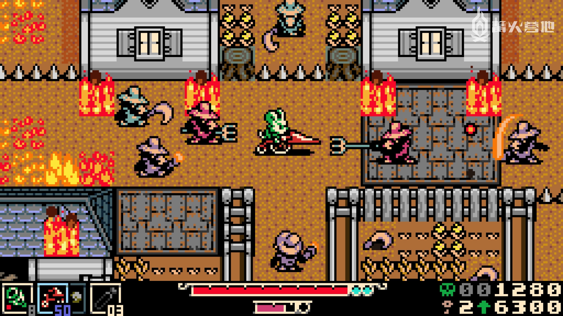 本作虽然是一款 8-Bit 画面的动作游戏，但想要还原的并非是 FC 而是 GBC 风格，让人不禁感叹制作组一定非常热爱那个时代的旧游戏