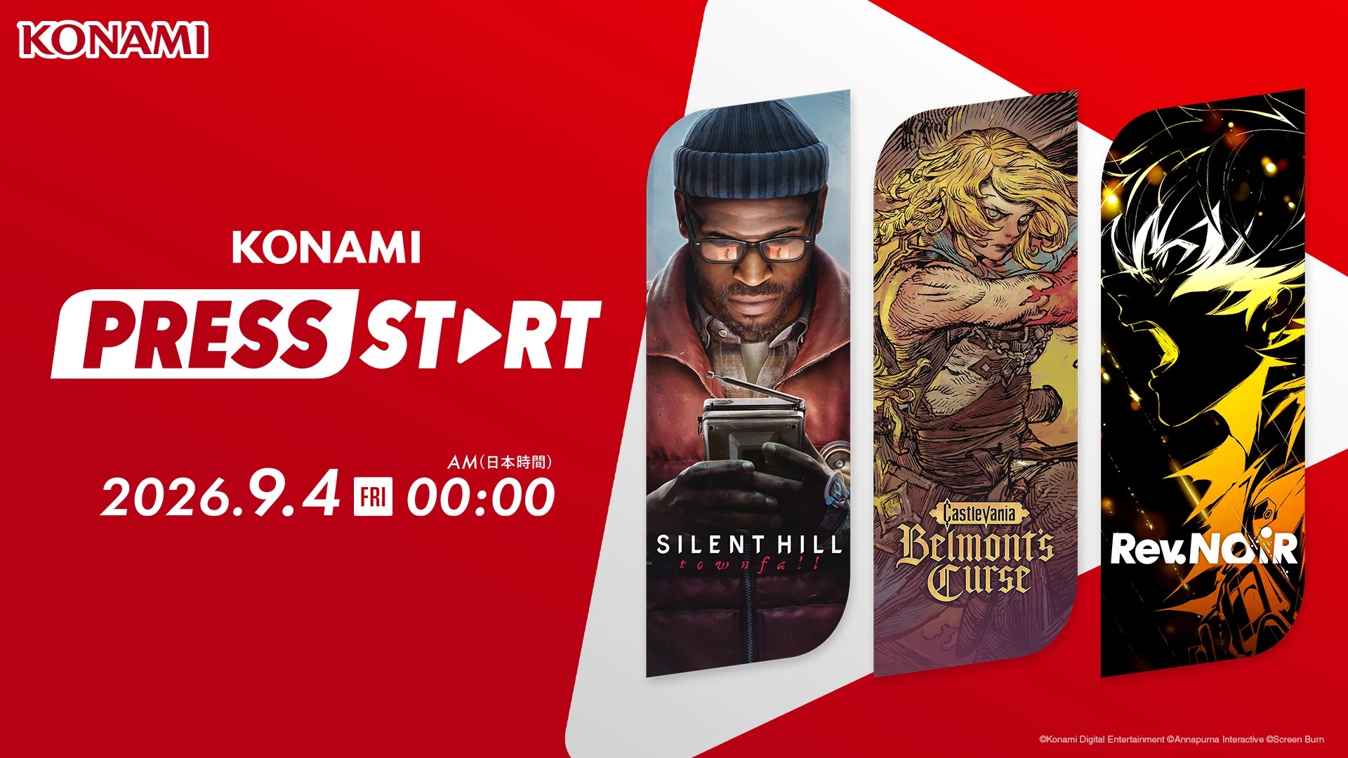 Konami 将于 9 月 3 日晚播出官方资讯节目