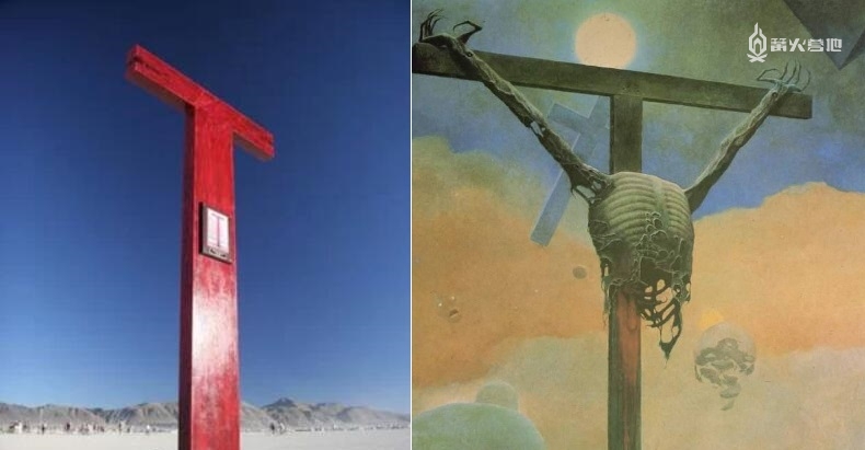 T 字架经常出现在他的画作中
