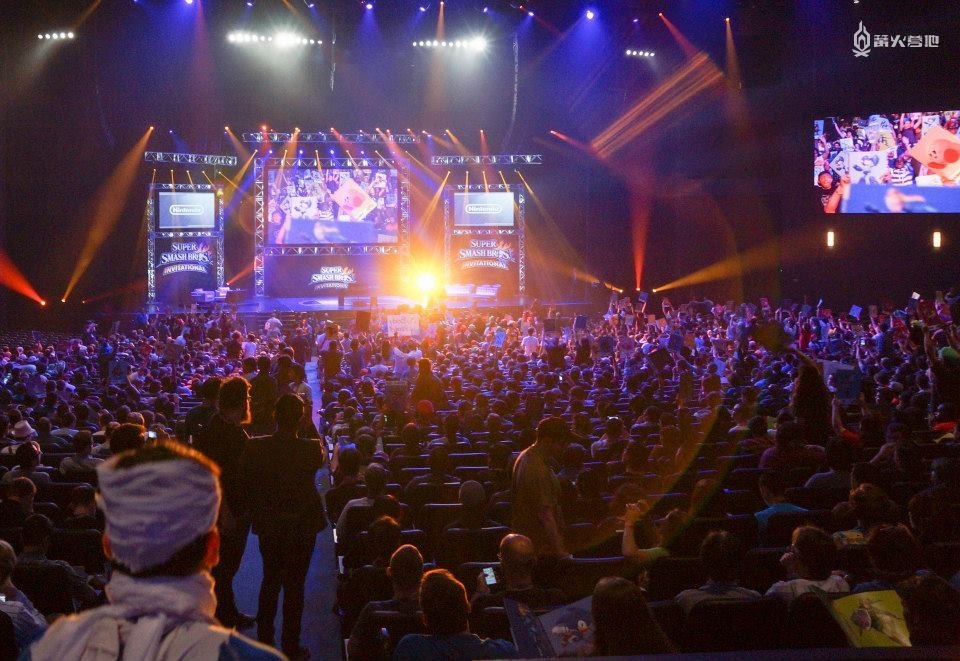 2014 年 E3 洛杉矶会展中心上举办的《任天堂明星大乱斗》邀请赛
