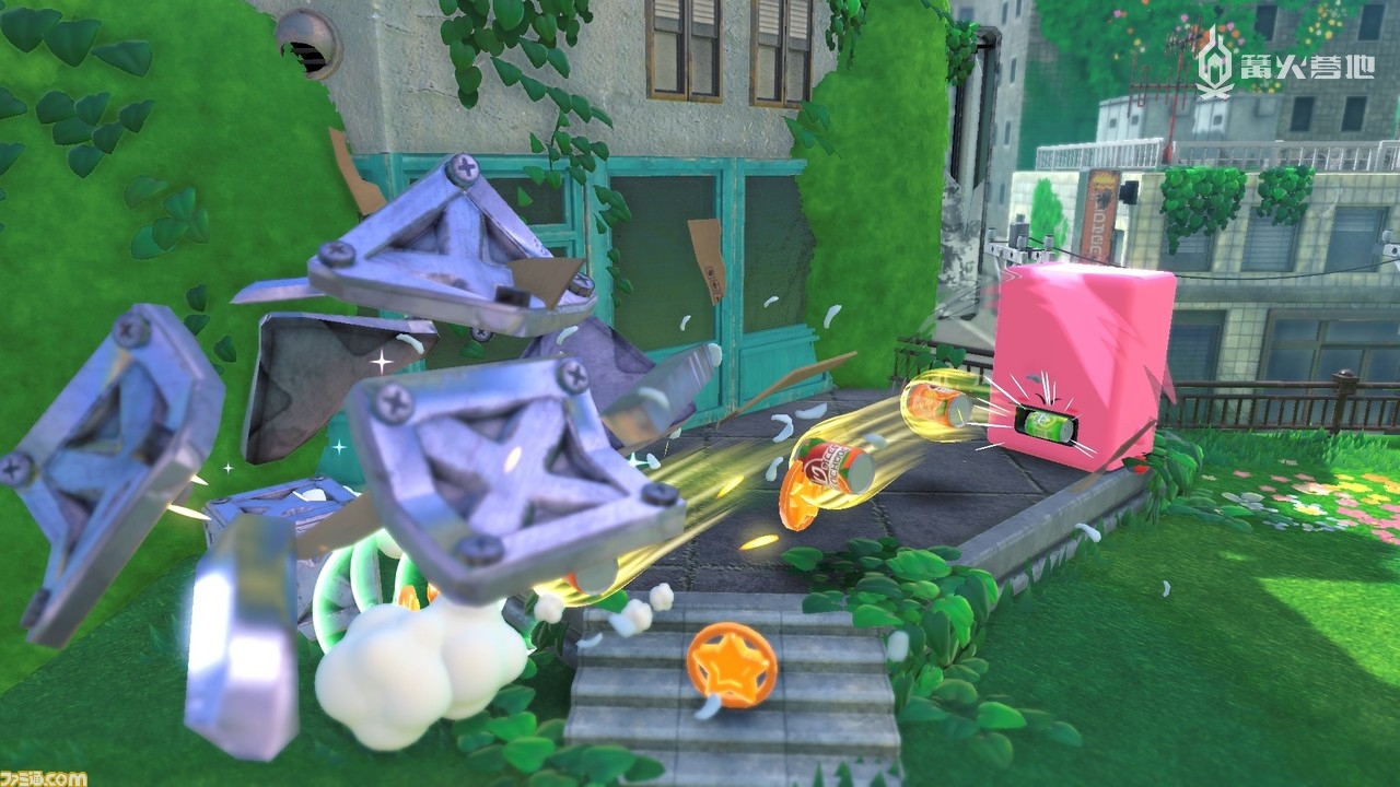 变形成自动售货机，你可以用力发射一罐果汁来攻击