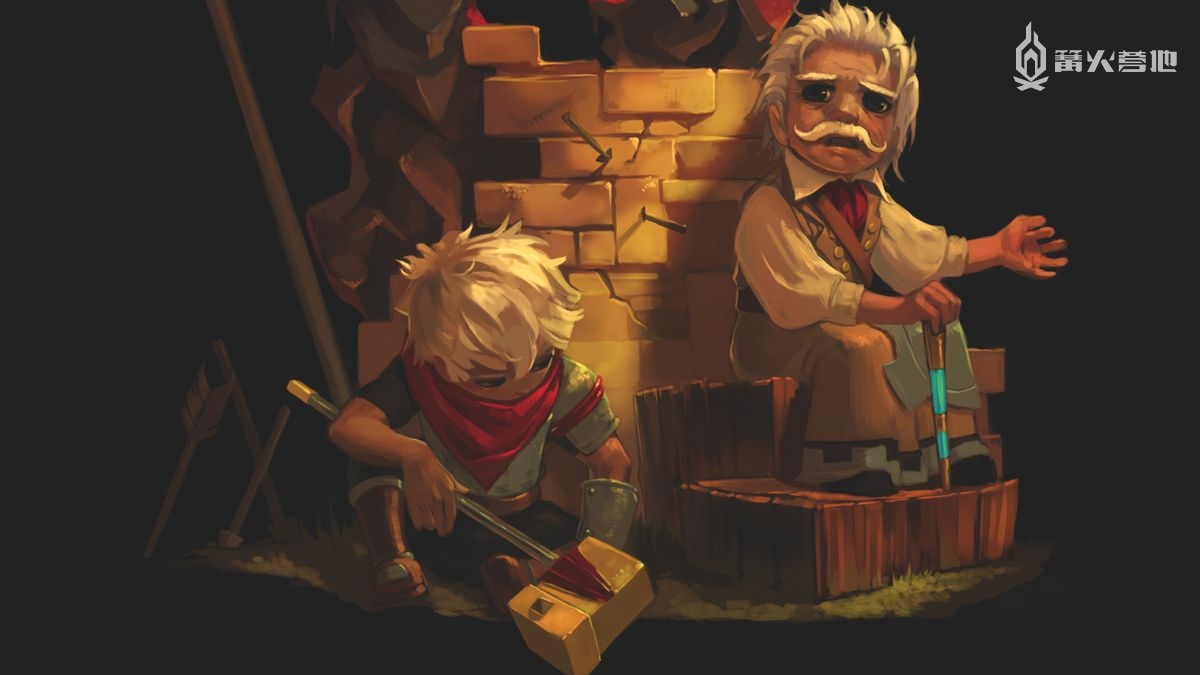 《堡垒》里的讲述者角色 Rucks（右）