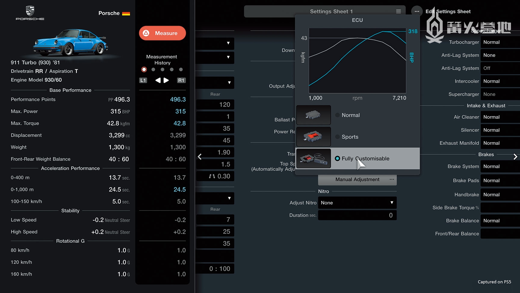 本作对安装的零件和设定的数据进行了物理计算，并会实时计算汽车的性能。即使玩家不明白具体的数字的含义，但却可以通过性能点数对车辆性能有个大致的了解，只要不断提高这一数值就没有任何问题！
