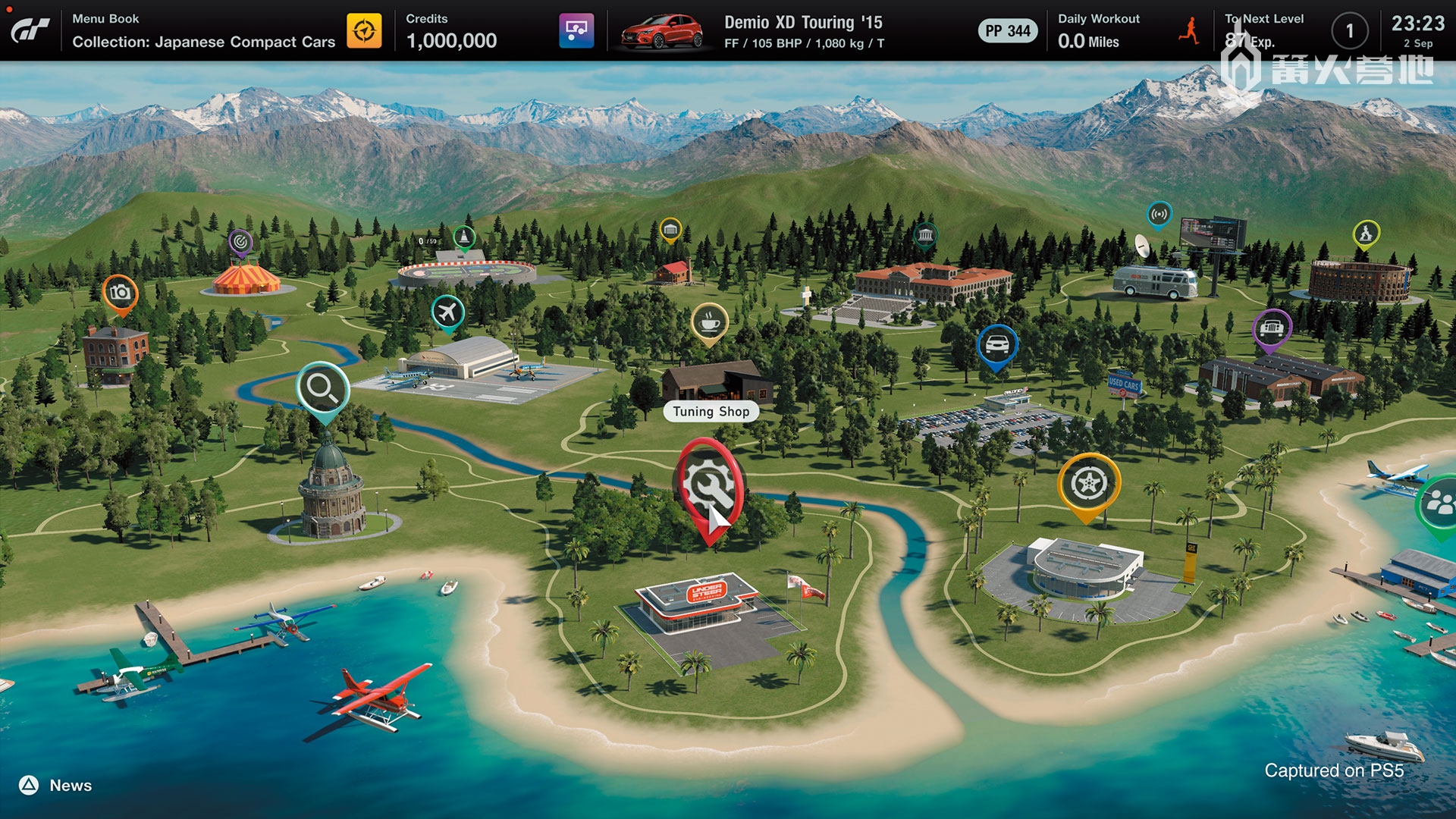 登录界面中的地图，玩家可从此画面选择各种模式