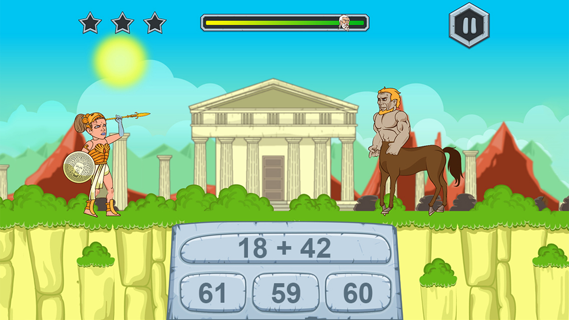 宙斯 vs 怪物:数学游戏游戏图集