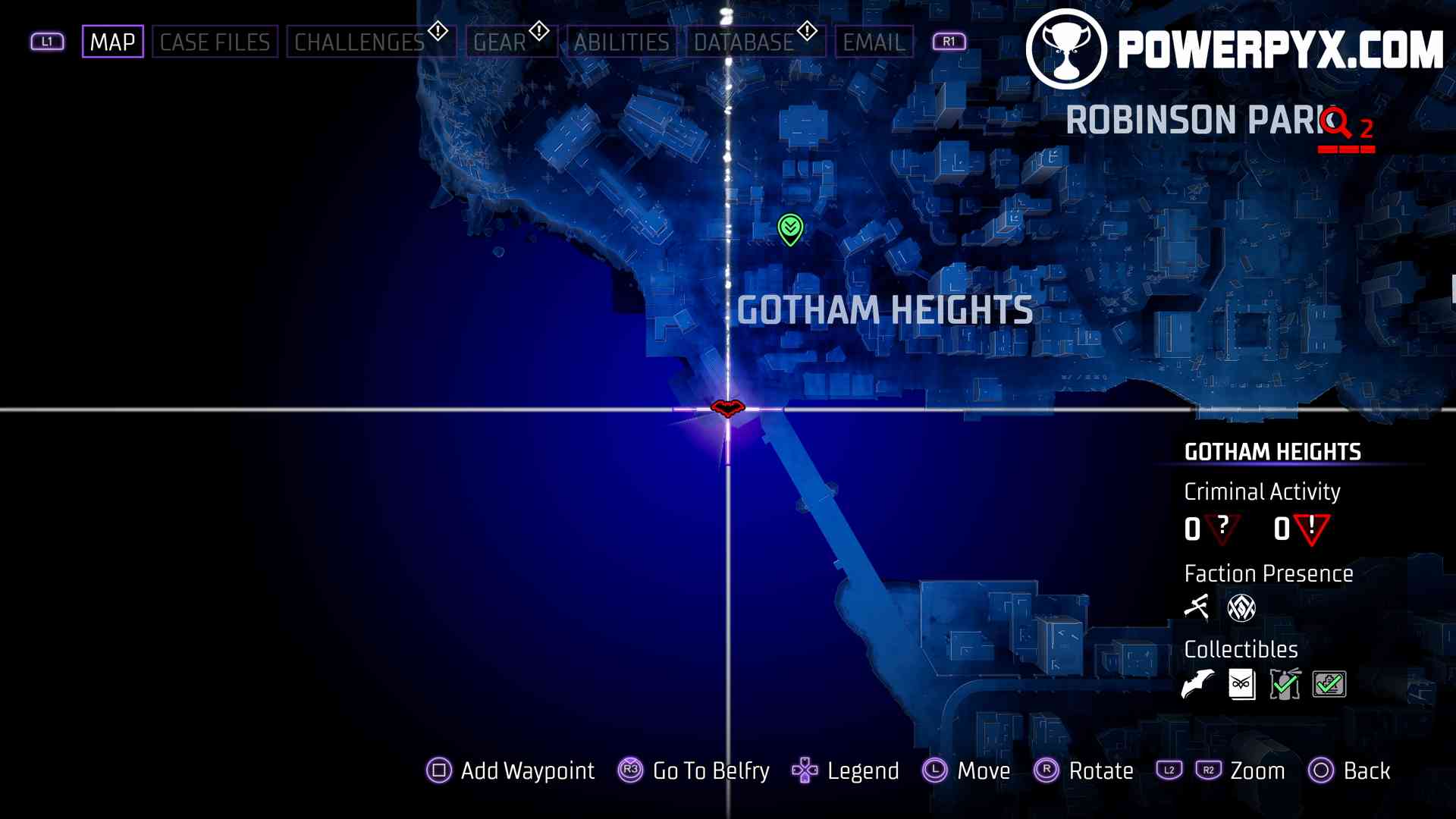 《哥譚騎士》蝙蝠鏢位置攻略：哥譚高地 - 第1張