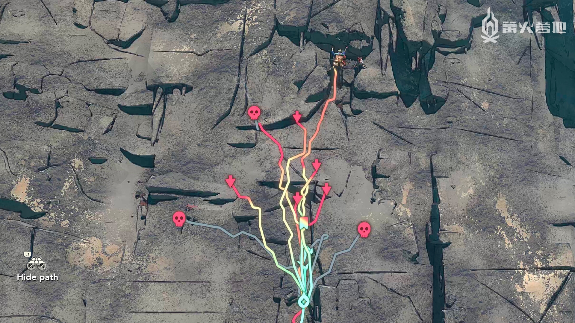 获得地图道具后，可以更加细致地确认各路线的难度和重要道具的位置