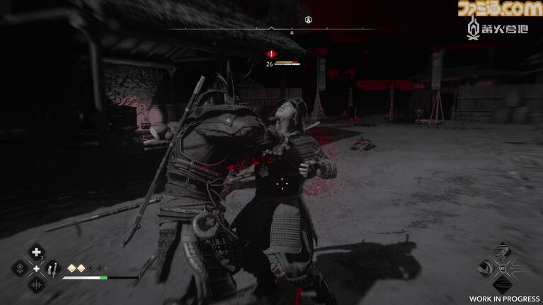 豪迈的动作是弥助的个人特色，能够在以一敌多时大展身手