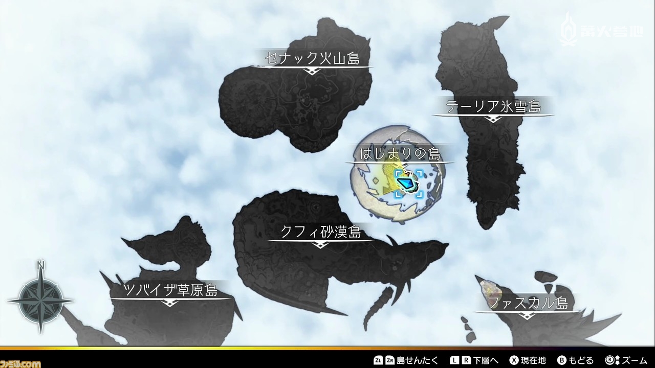 玛雅最初造访的是地图右下角的法斯卡尔岛。「无尽的龙之大地」似乎由多个巨大的游离岛屿组成