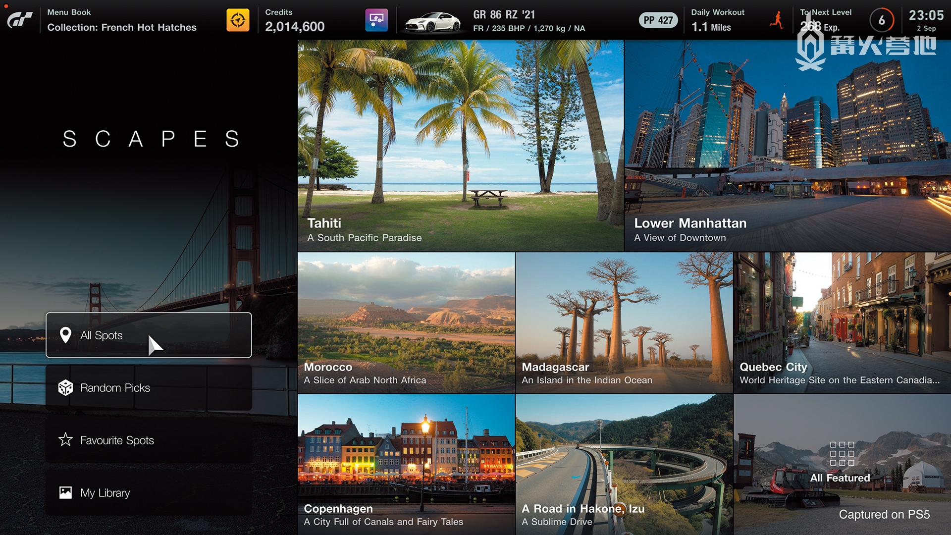 本作准备了大量的拍摄景点！光是选择自己喜欢的风景就会有一种在旅行的感觉