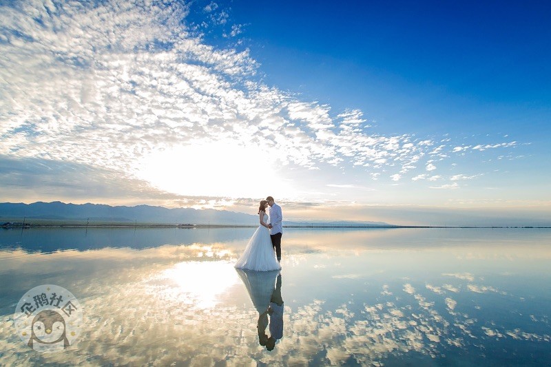 青海湖婚纱摄影_横构图青海湖摄影