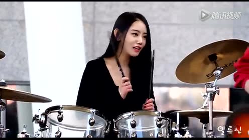 韩国美女鼓手 bebop_腾讯视频