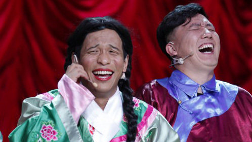 宋小宝搭档66岁阿姨跳天鹅湖芭蕾舞成了跳皮筋